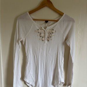 We The Free White Long Sleeve Women's Top